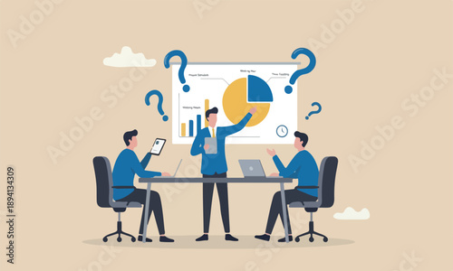 Time management meeting teams together tracking efficiency or productivity, working hour or project schedule concept, business people project manager analyze time graph in sandglass