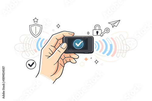 Secure Cold Wallet. Cold wallet devices on neutral backgrounds. Hand holding a compact cold wallet,