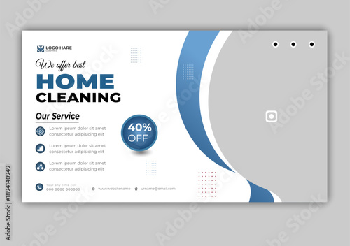 Home cleaning poster design template