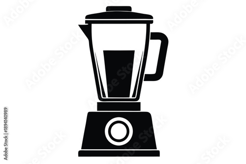 blender silhouette line art vector illustration with a white background