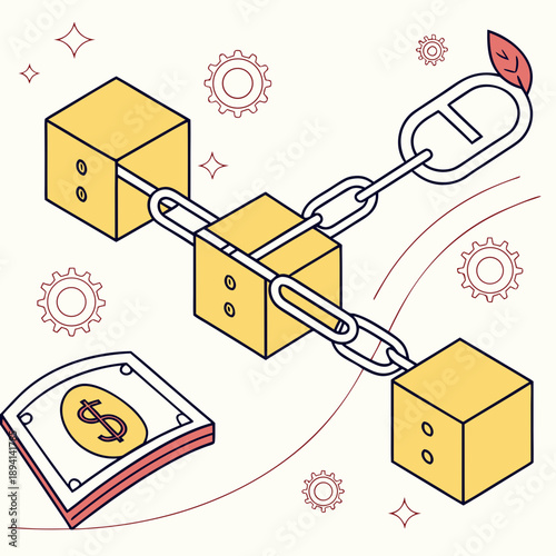 Blockchain Technology - Decentralized Ledger Concept