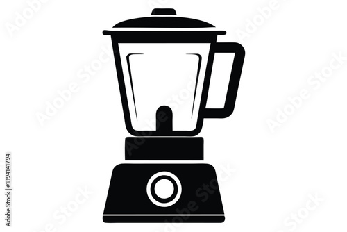 blender silhouette line art vector illustration with a white background