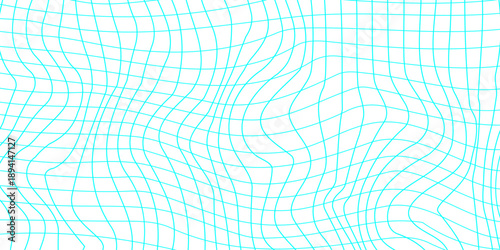 An abstract light blue wavy pattern is displayed against a white background resembling distorted lines on graph paper high-quality professional detailed modern elegant background.