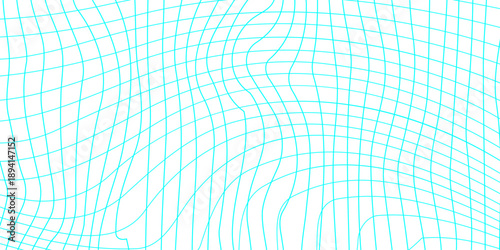 An abstract light blue wavy pattern is displayed against a white background resembling distorted lines on graph paper high-quality professional detailed modern elegant background.