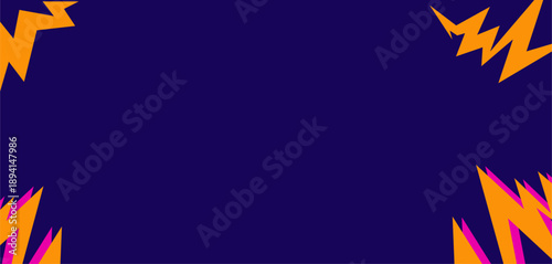 Cricket Tournament Championship Blue Background Lightning Bolt Pattern Sport Event Theme Vector Graphics Energy Design Social Media Banner Poster Template Competition Athletic Illustration