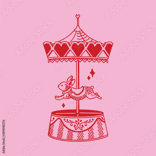 Mini Carousel Rabbit