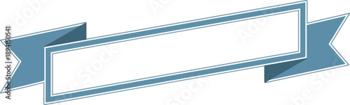 Glowing blue ribbon banner on black background