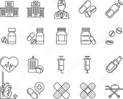 Mega set of modern thin line icons for web, mobile apps, and business infographics.