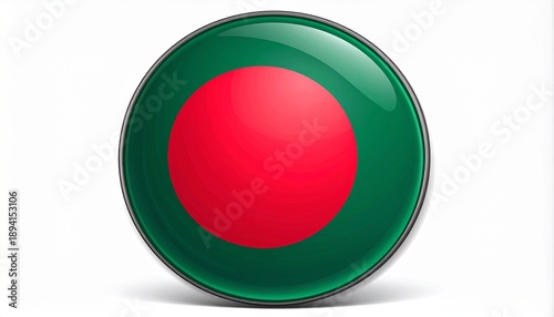 Circular badge of the Bangladesh flag with red circle on green field Free Download Circular badge of the Bangladesh flag with red circle on green field - GFXLoad