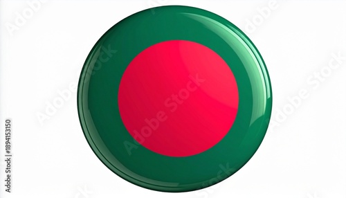 Circular badge of the Bangladesh flag with red circle on green field Free Download Circular badge of the Bangladesh flag with red circle on green field - GFXLoad