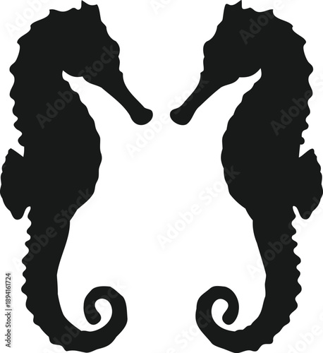 Seahorse silhouette, Seahorse outline,  Seahorse icon, Seahorse figure, Seahorse graphic, Seahorse cutout, Seahorse animal,