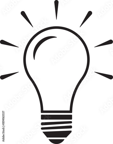 Light bulb icon symbolizing ideas creativity innovation inspiration and bright new solutions for problem solving , light bulb, idea, icon, signs, illumination, creativity, shape, electric, innovation,