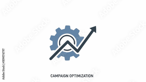 Gear with arrow pointing upward.