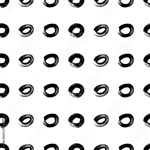 Seamless pattern with sketch circles shape