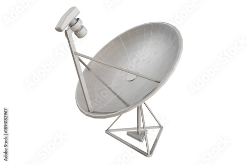 Schilderij op canvas Commercial Satellite Dish / Parabolic Antenna 3D Model