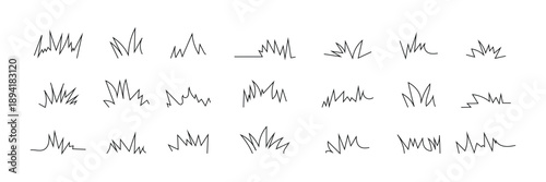 Grass doodle ink brush sketch set, hand drawn vector grass field texture, grunge brush background, organic herb elements, nature pattern, botanical sketch, doodle vegetation. grass, hand drawn set.