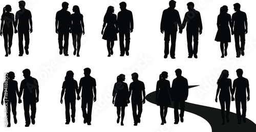 silhouettes of people