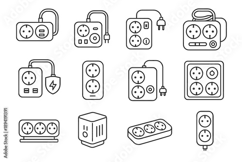 Usb guard universal icon power vector modern durable silhouette base hub clean