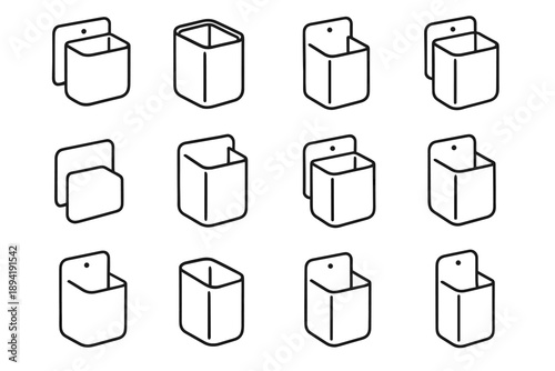 Top smooth storage mounted compact organizer wall internal icon pen box modern