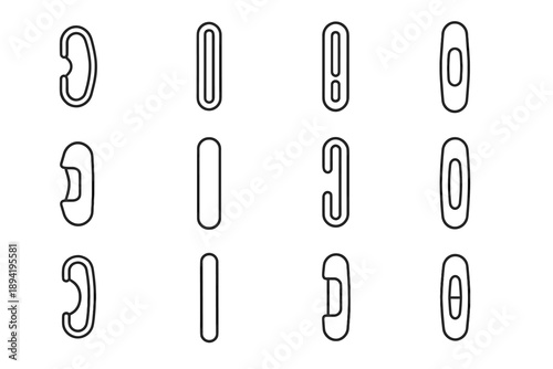 Safety quick sleeve retention clip icon spoke bike design form edges vector