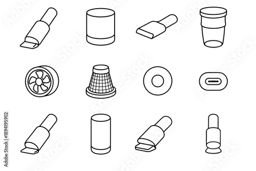 Vector surface cordless fan smooth icons icon matte usb motor form cleaning