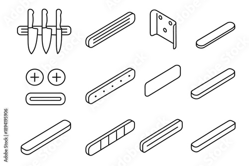Icon accessory minimalist utility vector knife balanced caps magnet cover magnetic finish