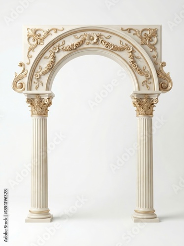 Luxury Wedding Backdrop with Gold Floral Arch Design