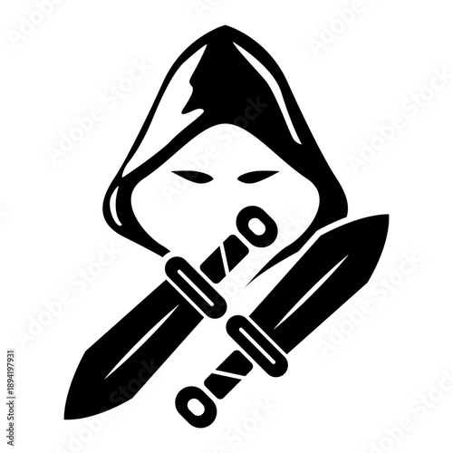 rogue ilustration clip art design shape logo. symbol of class silhouette icon vector