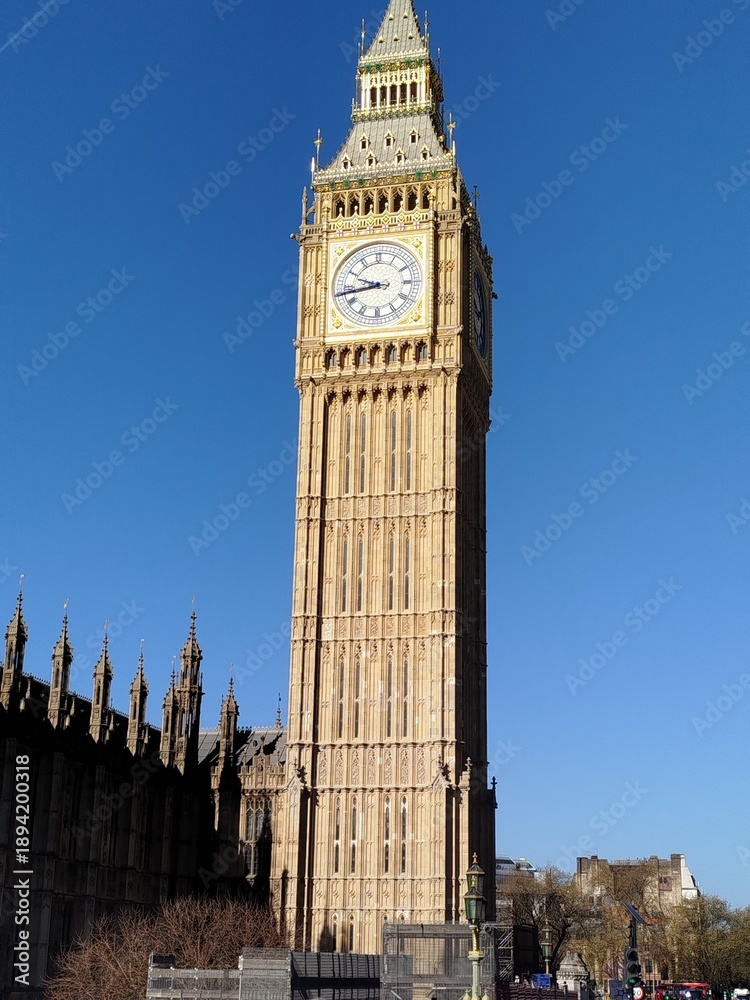 Fototapeta premium Big Ben London Iconic Clock Tower, Historic Landmark