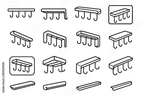 Lip tilt zone rail ridge arc shelf shading vector mug under icon