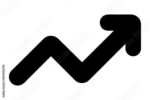 dynamic arrow illustration indicating growth and upward movement, symbolizing progress in business and finance
