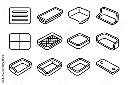 Surface desk vent shading slots tile icon contour vector under slope outline
