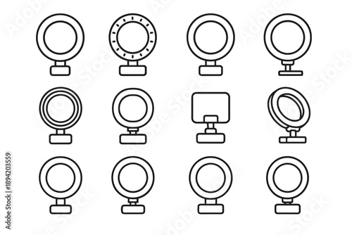 Boundary segments led corner shading seam rib ring body portable crest vector