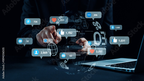 Wallpaper Mural Social media marketing strategy with engagement metrics. Social marketing boosts media visibility. Social media marketing drives traffic. Social media marketing increases engagement. Elide Torontodigital.ca