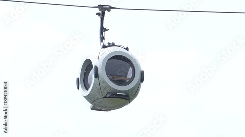 Cable car at an exhibition in the center of Moscow, cable car cabins