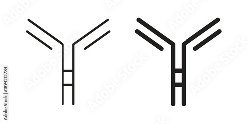 Antibody icon in a simple line art style. EPS10