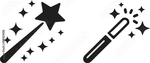 new Magic Wand Filter Icon silhouette