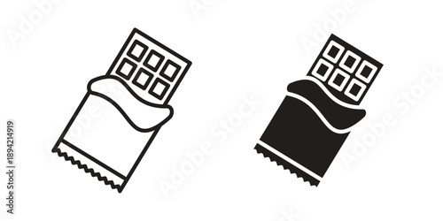 Chocolate icon in a simple line art style. EPS10