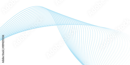 Abstract vector background with blue wavy lines. Blue wave background. Blue lines vector illustration. Curved wave. Abstract wave element for design.