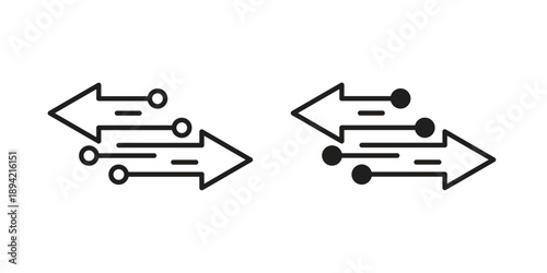 Data transfer icon in a simple line art style. EPS10