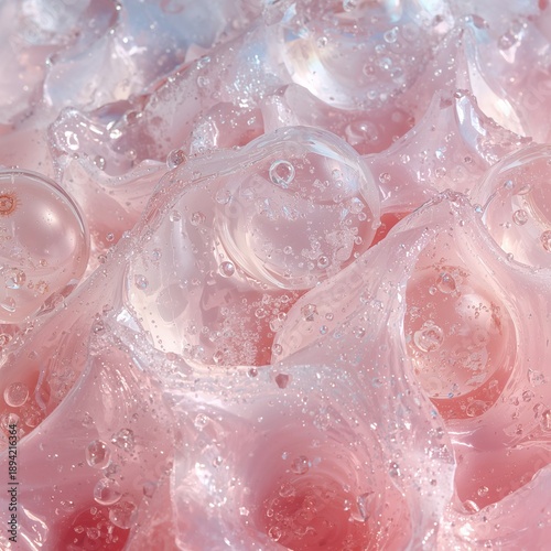 Bubble Formations in Water With Soft Pink Tones and Clear Details During Sunl...
