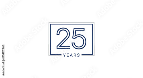 25 Years Anniversary Celebration Logo Design.