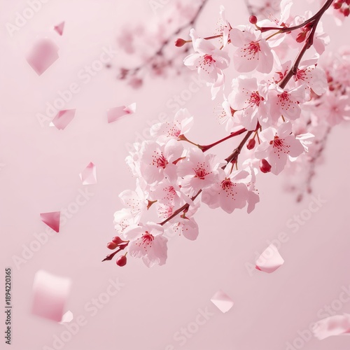 Cherry Blossoms Bloom on Branches During Spring Season in a Garden Setting