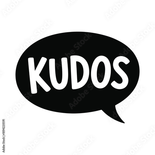Black Oval Kudo Text Logo