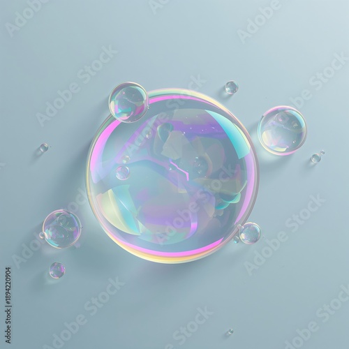 Crystal Ball on a Table With Small Glass Pieces in a Bright Room During the Day
