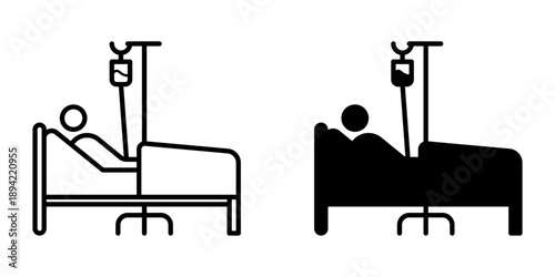 person lying on bed while being impaled icon vector