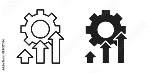 Improvement icon in a simple line art style. EPS10