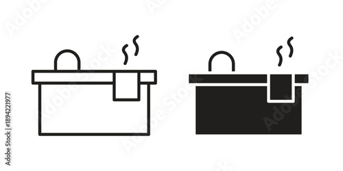 Jacuzzi icon in a simple line art style. EPS10