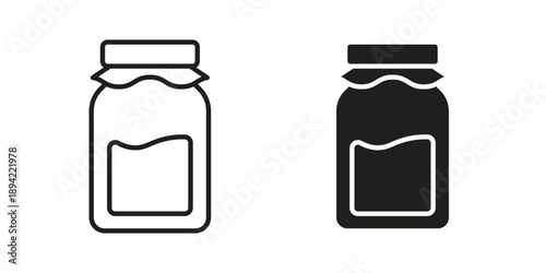Jam icon in a simple line art style. EPS10