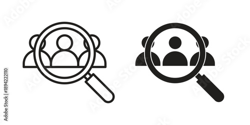 Job candidate icon in a simple line art style. EPS10